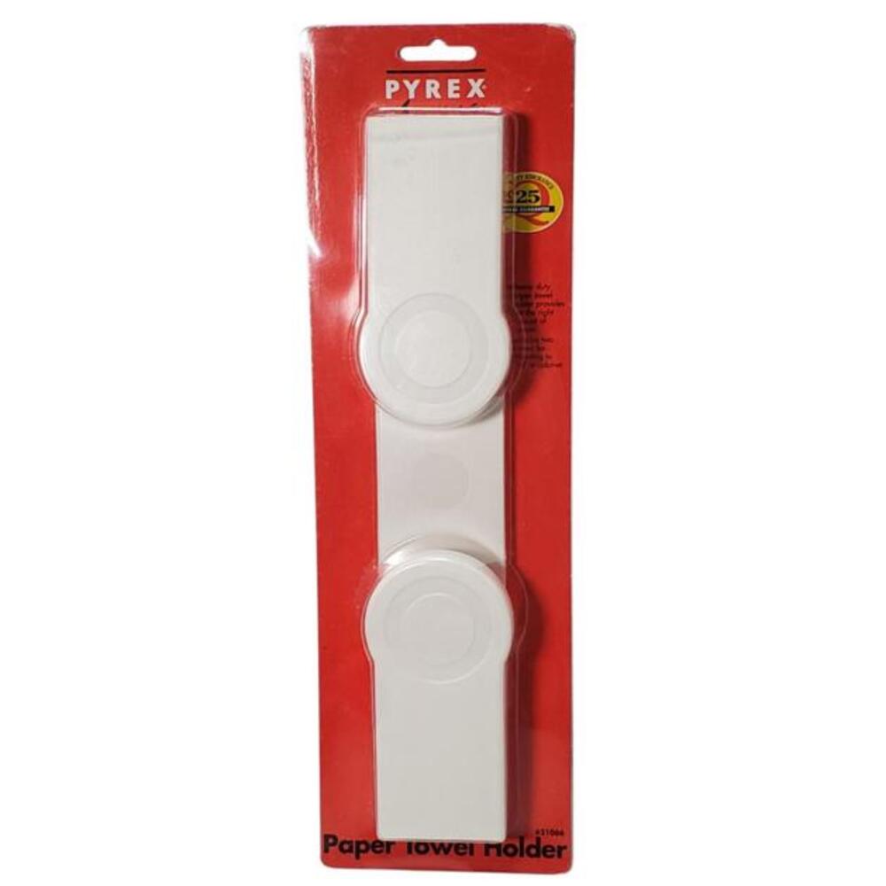 Vintage Pyrex Paper Towel Holder Under The Cabinet / Wall Mounted NEW NOS